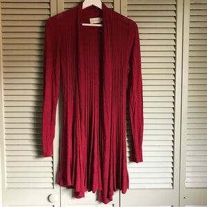 Dreamers red open cardigan